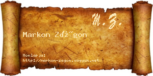 Markon Zágon névjegykártya